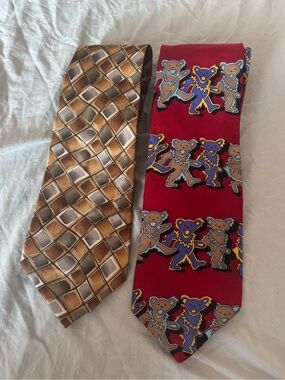 Two Grateful Dead Silk Ties